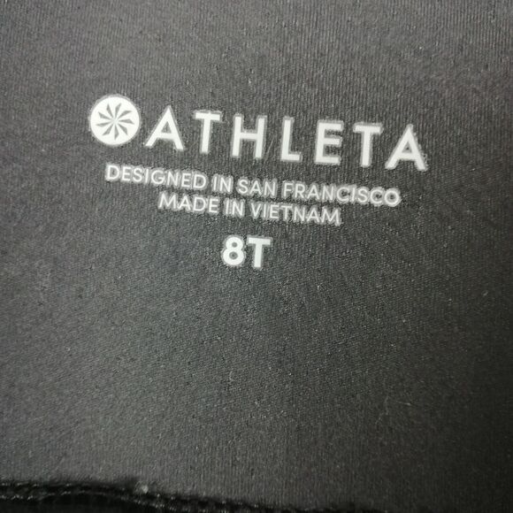 Athleta Womens Pants Legging Ponte Faux Leather Black Ankle Pull On Tall 8T - Picture 6 of 11